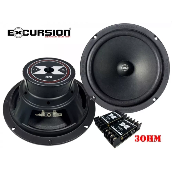 Excursion SHX-8C – 2-drożny zestaw głośników samochodowych 200 mm (Street High Power Series)